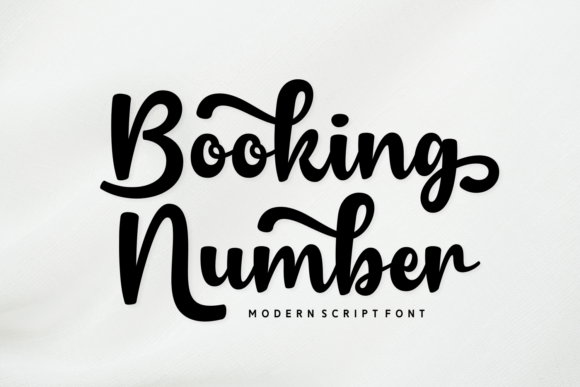 Booking Number Font: A Playful Script for Bold Branding