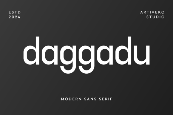 Daggadu: A Bold and Minimalist Sans Serif Font for Strong Branding