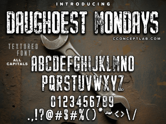 Daughoest Mondays Font: A Bold Typeface for Business Branding