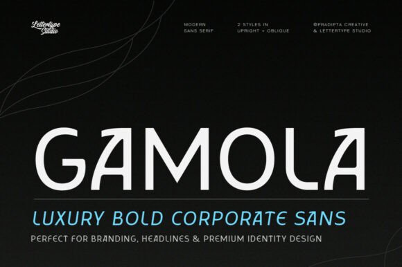 Gamola: A Premium Sans Serif Typeface for Editorial Design
