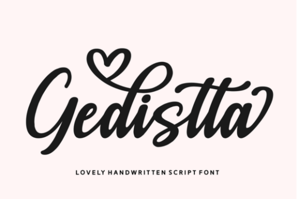 Gedistta: A Script Font with Personality