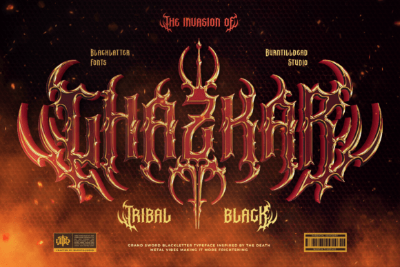 Ghazkar Font: A Bold Blackletter for Handmade Craft Creations