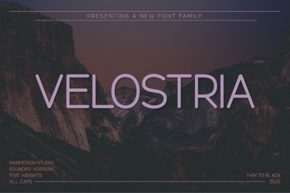 Velostria Rounded: A Modern Typeface for Digital Designers