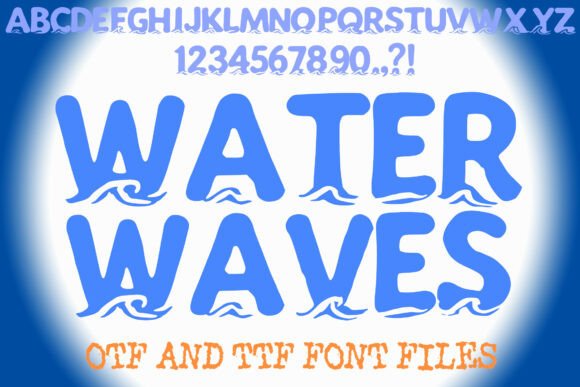 Water Waves Font: A Stylish Display Typeface for Digital Design