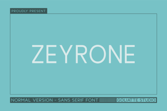 Zeyrone: A Modern Typeface for Creative Makers